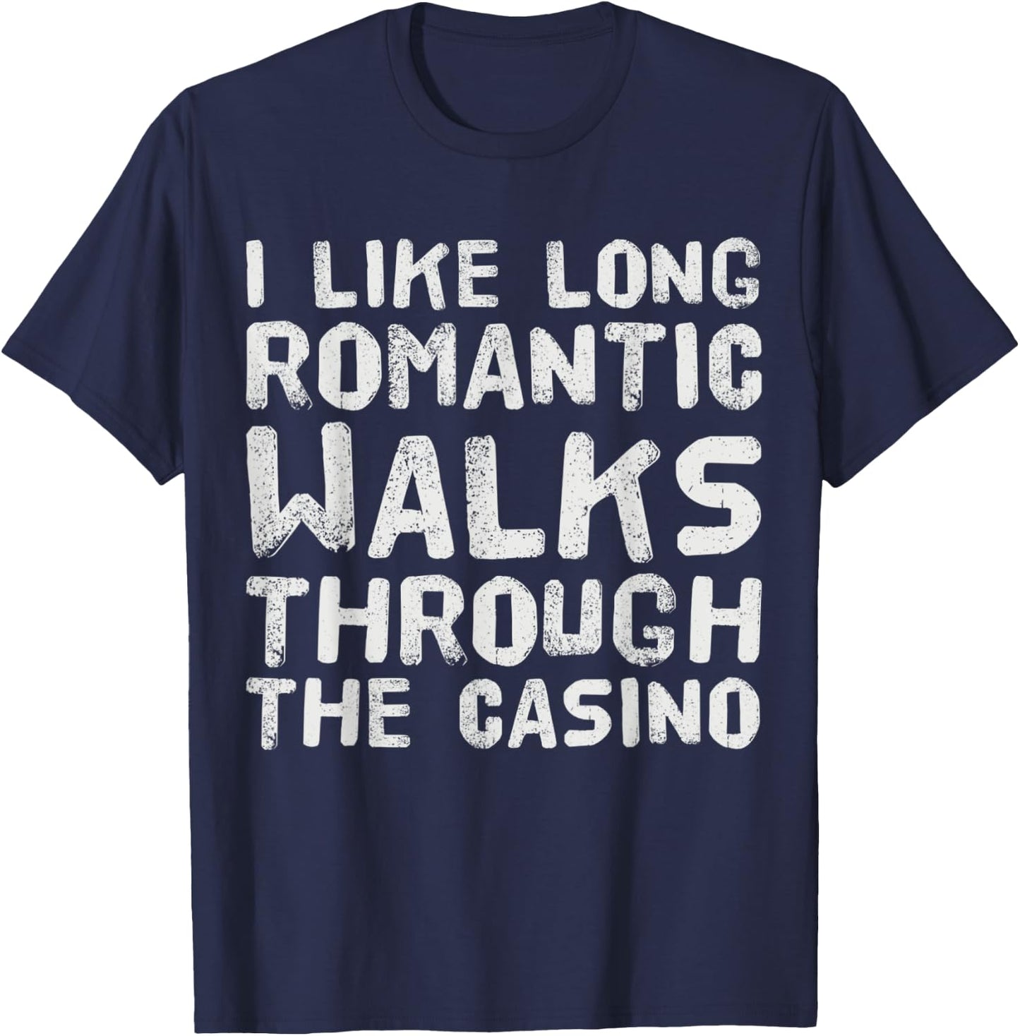 GAMBLING CASINO Clothing FUNNY LAS VEGAS DATE NITE Black Adults Short Sleeve Cotton Blend Small T-Shirt - T-Shirt | Navy