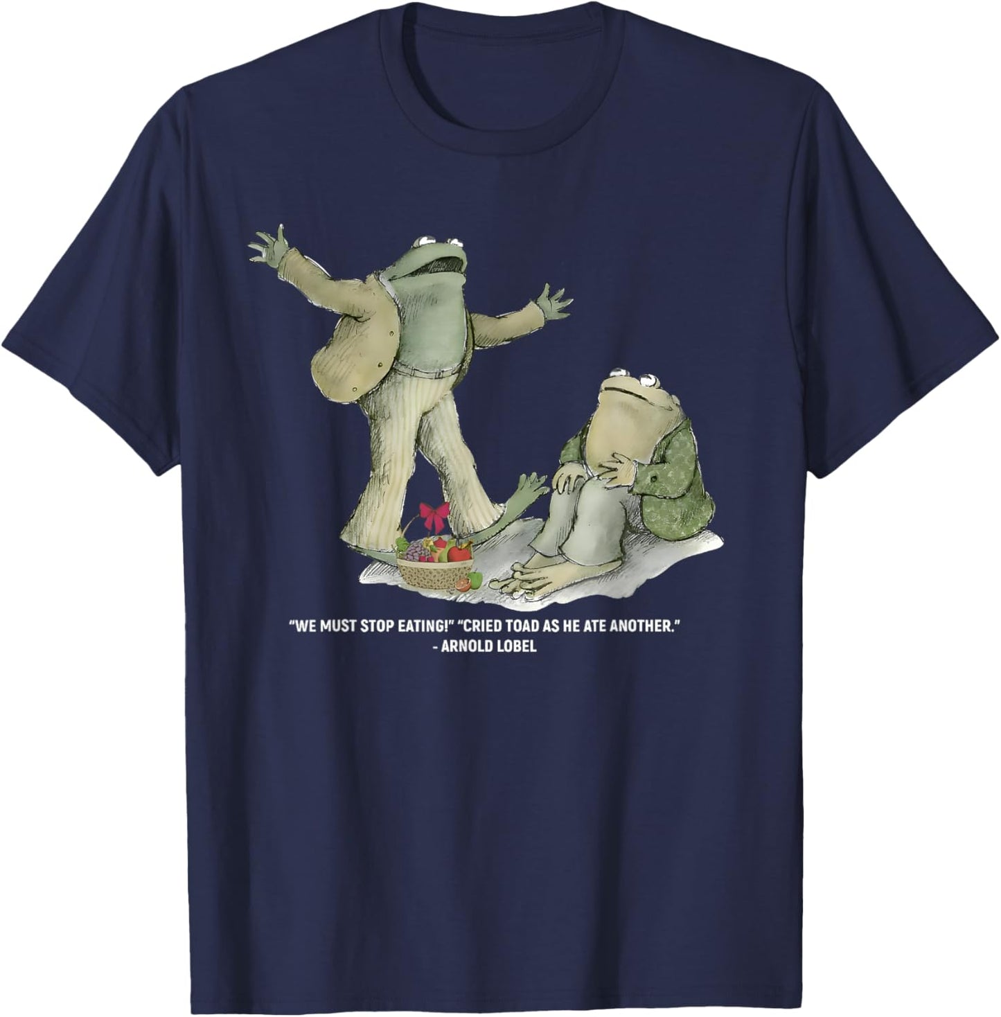 We Must Stop Eating Frog Funny Meme Retro Men Women T-Shirt - T-Shirt | Navy