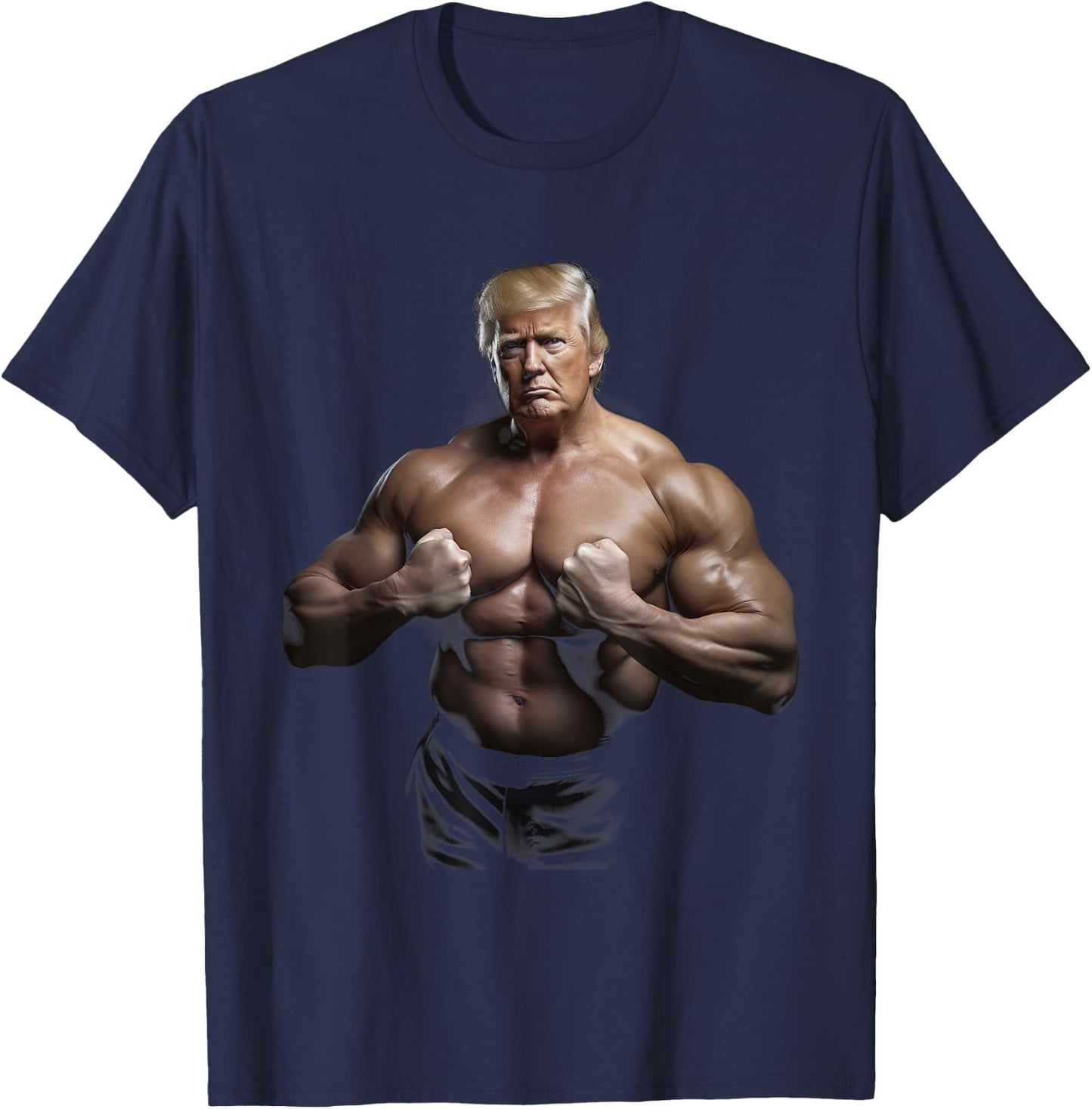 Donald Pump Bodybuilder America Gym Fitness Trump 2024 T-Shirt - T-Shirt | Navy