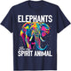 Funny Elephant Animal Elephants are my spirit animal T-Shirt - T-Shirt | Navy