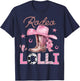 Rodeo Lolli Pink Boots Coquette CowGirl Birthday Party T-Shirt - T-Shirt | Navy