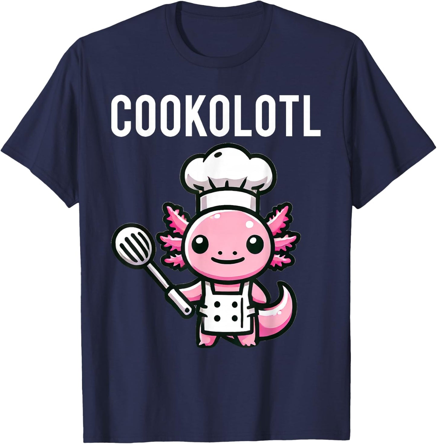 Cookolotl Axolotl Chef Cook Cooking T-Shirt - T-Shirt | Navy
