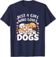 Dog Lover Just a Girl who Loves Dogs Dog Girl T-Shirt - T-Shirt | Navy