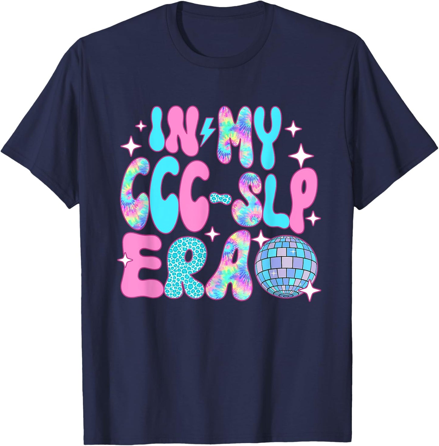 Disco In My CCC-SLP Era T-Shirt - T-Shirt | Navy