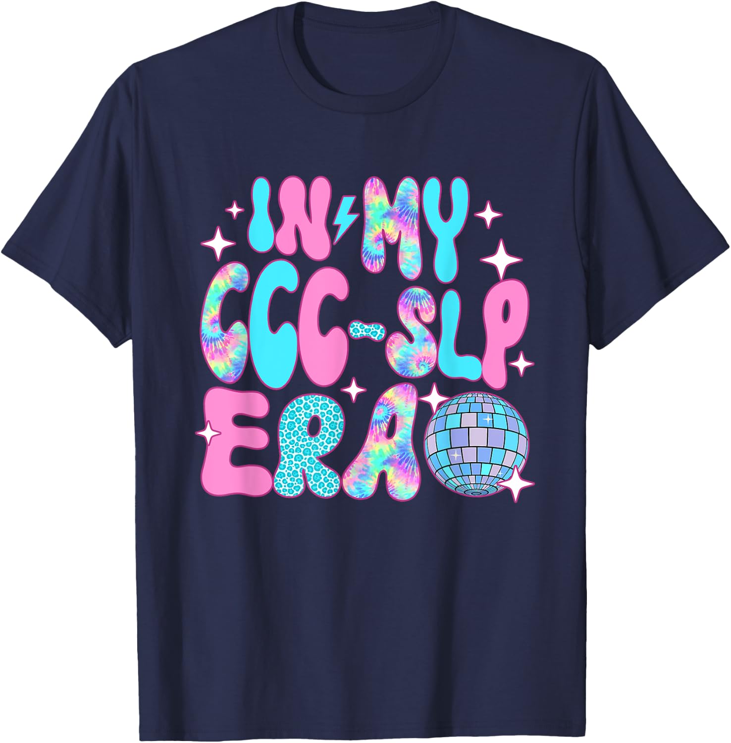 Disco In My CCC-SLP Era T-Shirt - T-Shirt | Navy