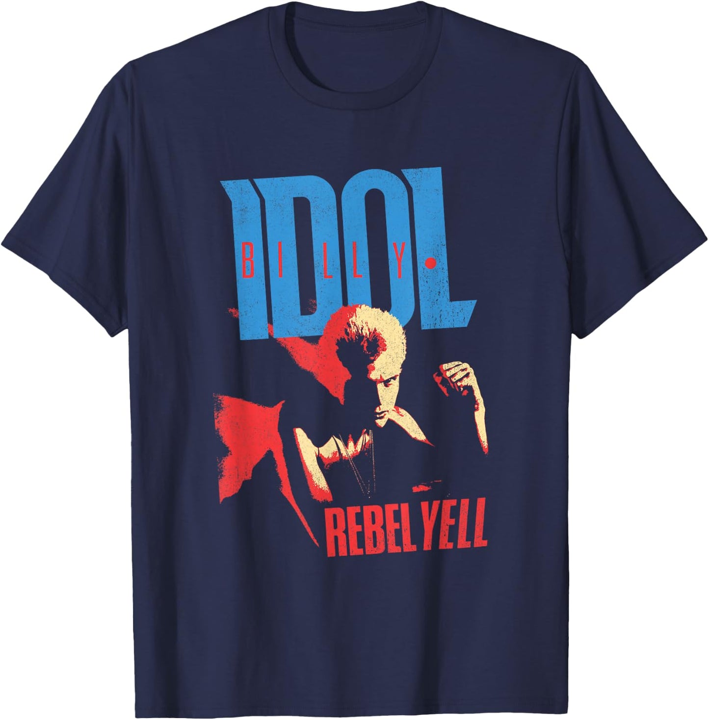 Billy Idol - Rebel Yell Tracklist T-Shirt - T-Shirt | Navy