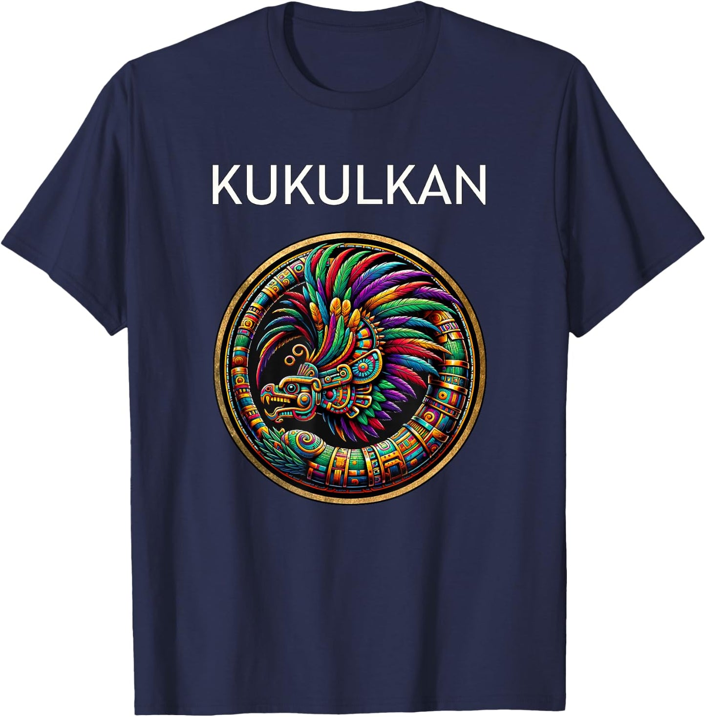Kukulkan Mayan God of the Wind and Rain T-Shirt - T-Shirt | Navy