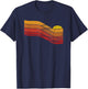 Retro Vintage 70s Retro Sunset T-Shirt - T-Shirt | Navy
