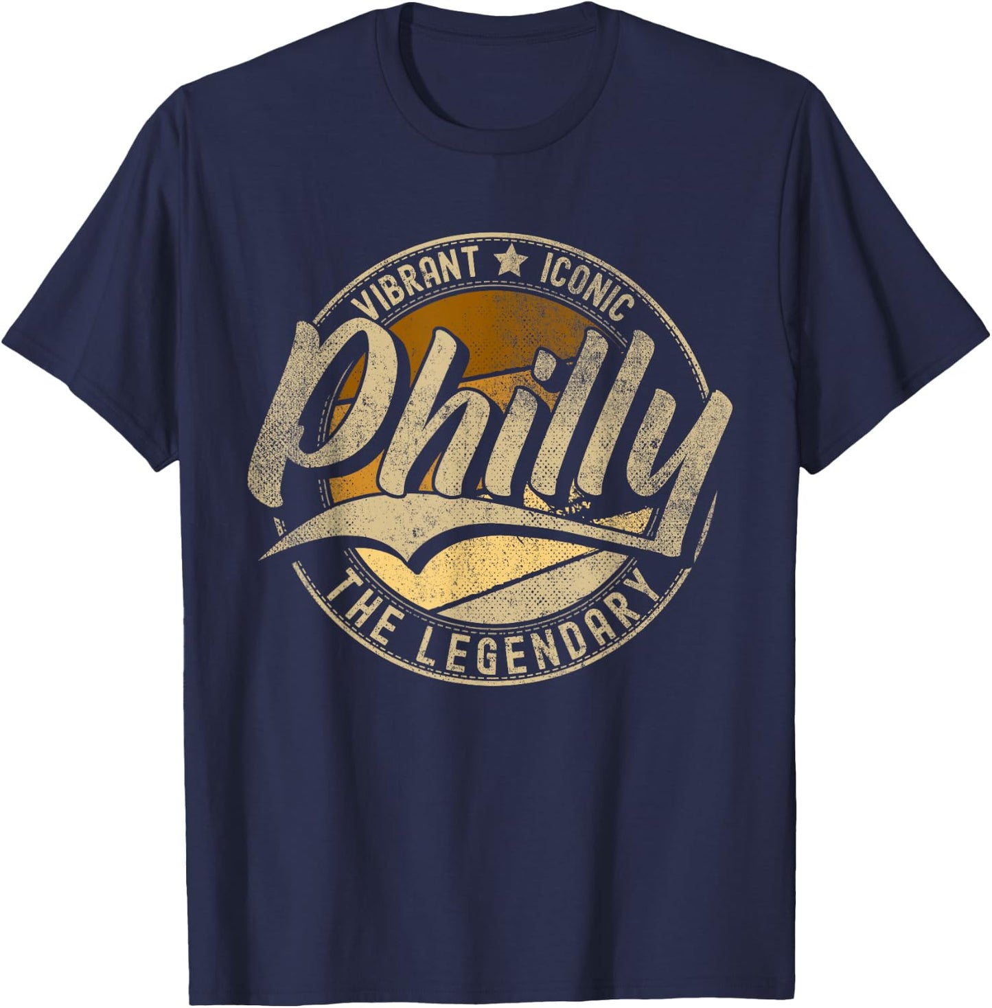 Philly Philadelphia PA | Pennsylvania | Vintage Distressed T-Shirt - T-Shirt | Navy
