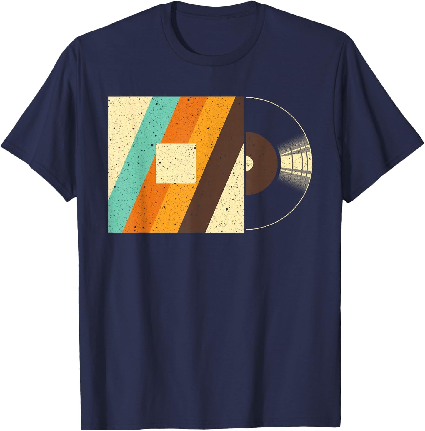 Cool Vinyl Record Women Record Lover Jazz Turntable T-Shirt - T-Shirt | Navy