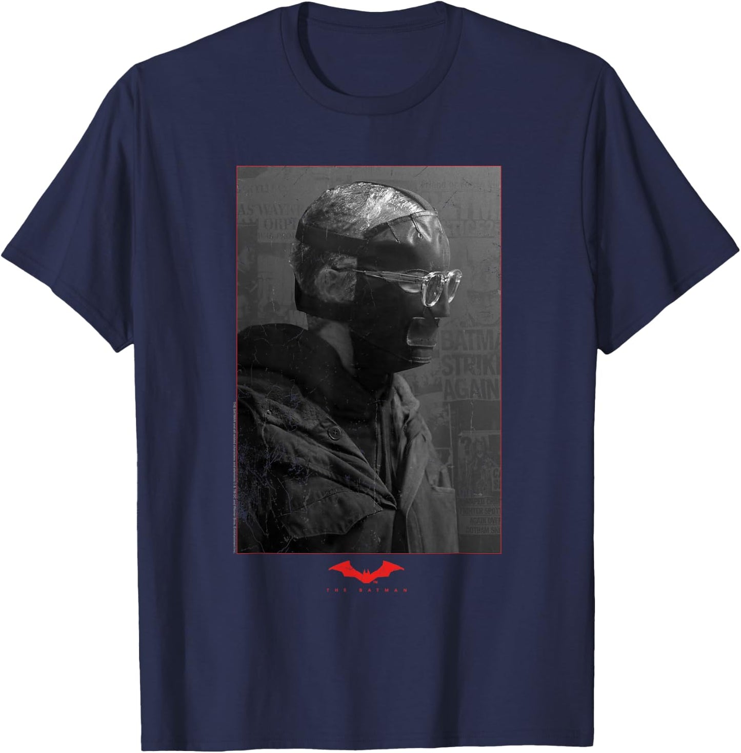 The Batman Riddler Worn Portrait T-Shirt - T-Shirt | Navy