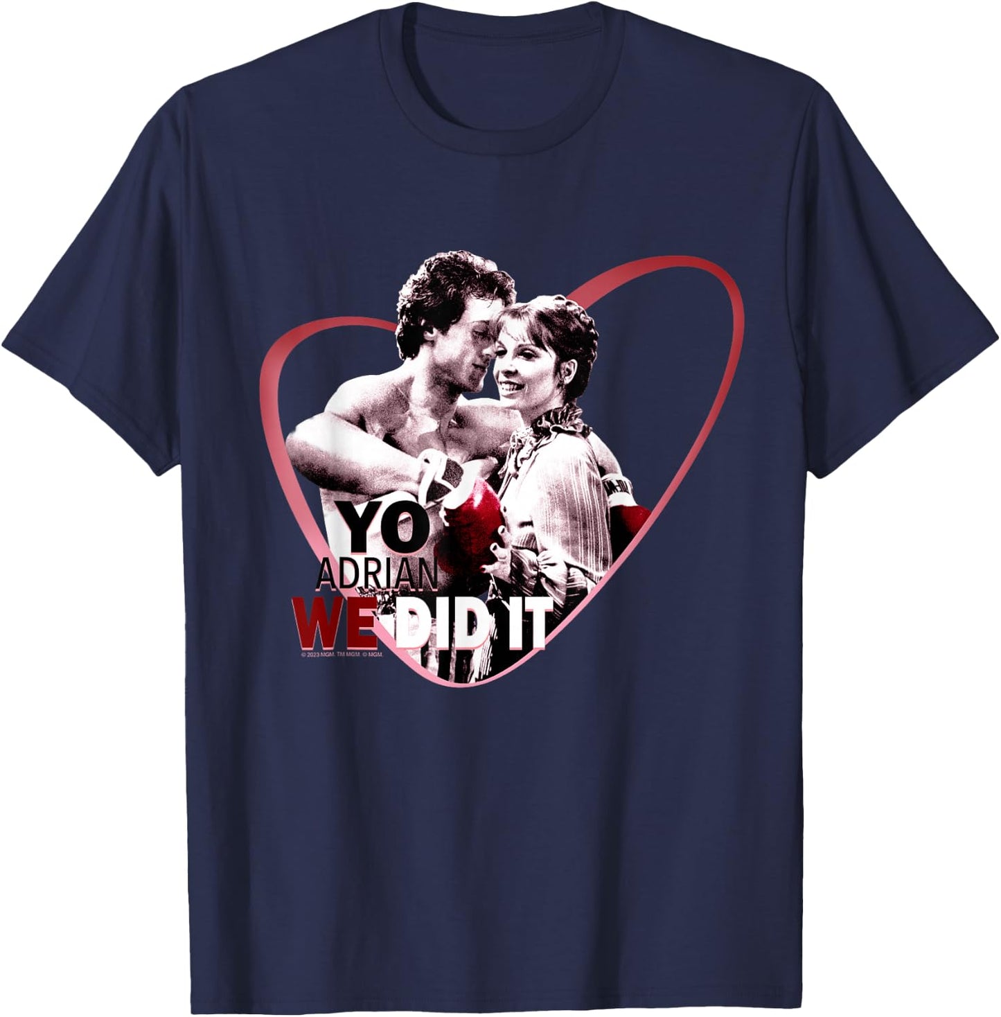 Rocky Yo Adrian We Did It T-Shirt - T-Shirt | Navy