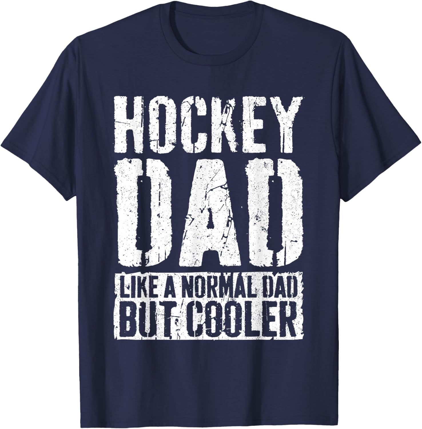 Hockey Dad Shirt Men Fathers Day Hockey Dad T-Shirt - T-Shirt | Navy
