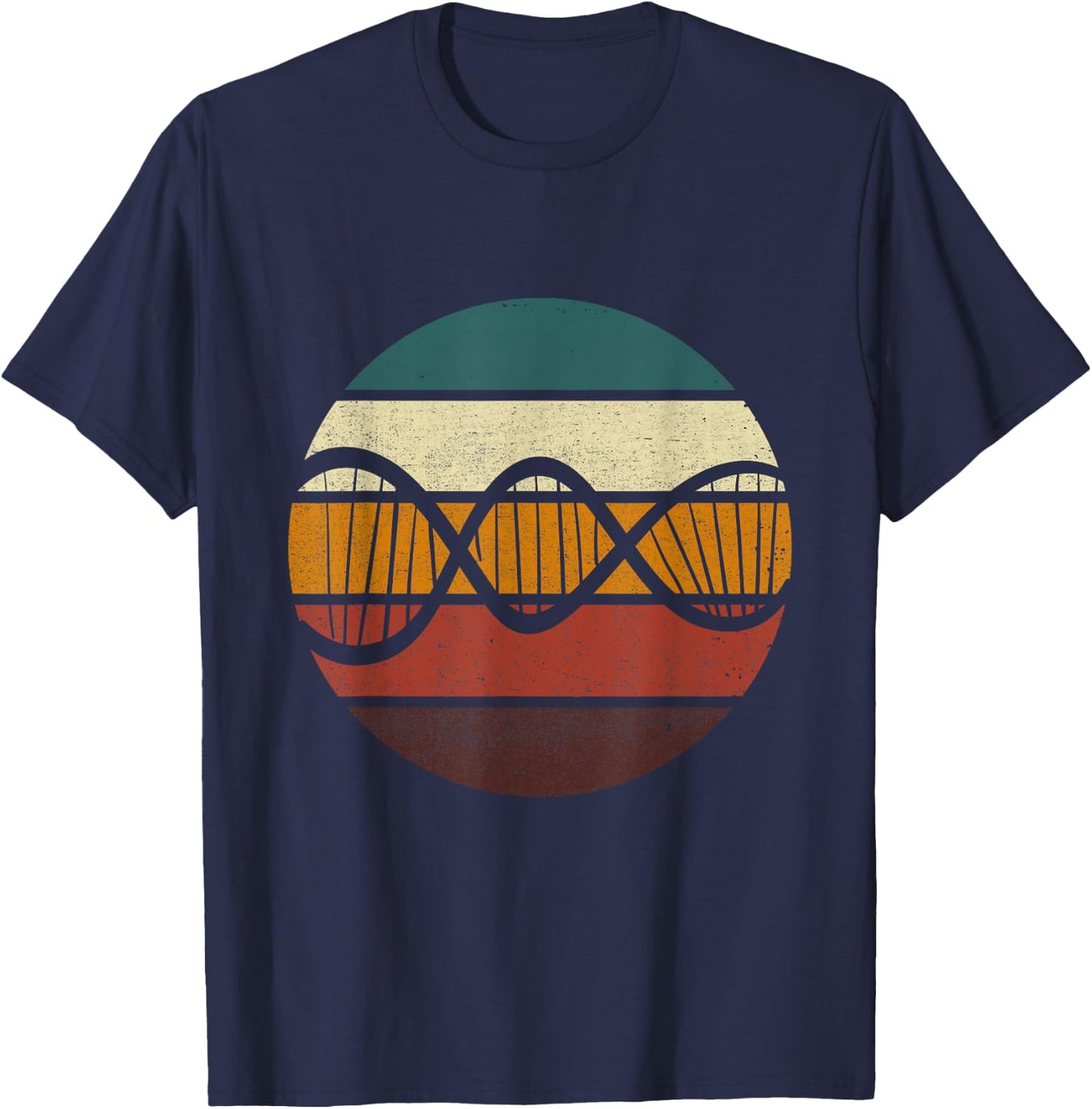 Biochemist Retro DNA Vintage Biochemistry Microbiologist T-Shirt - T-Shirt | Navy