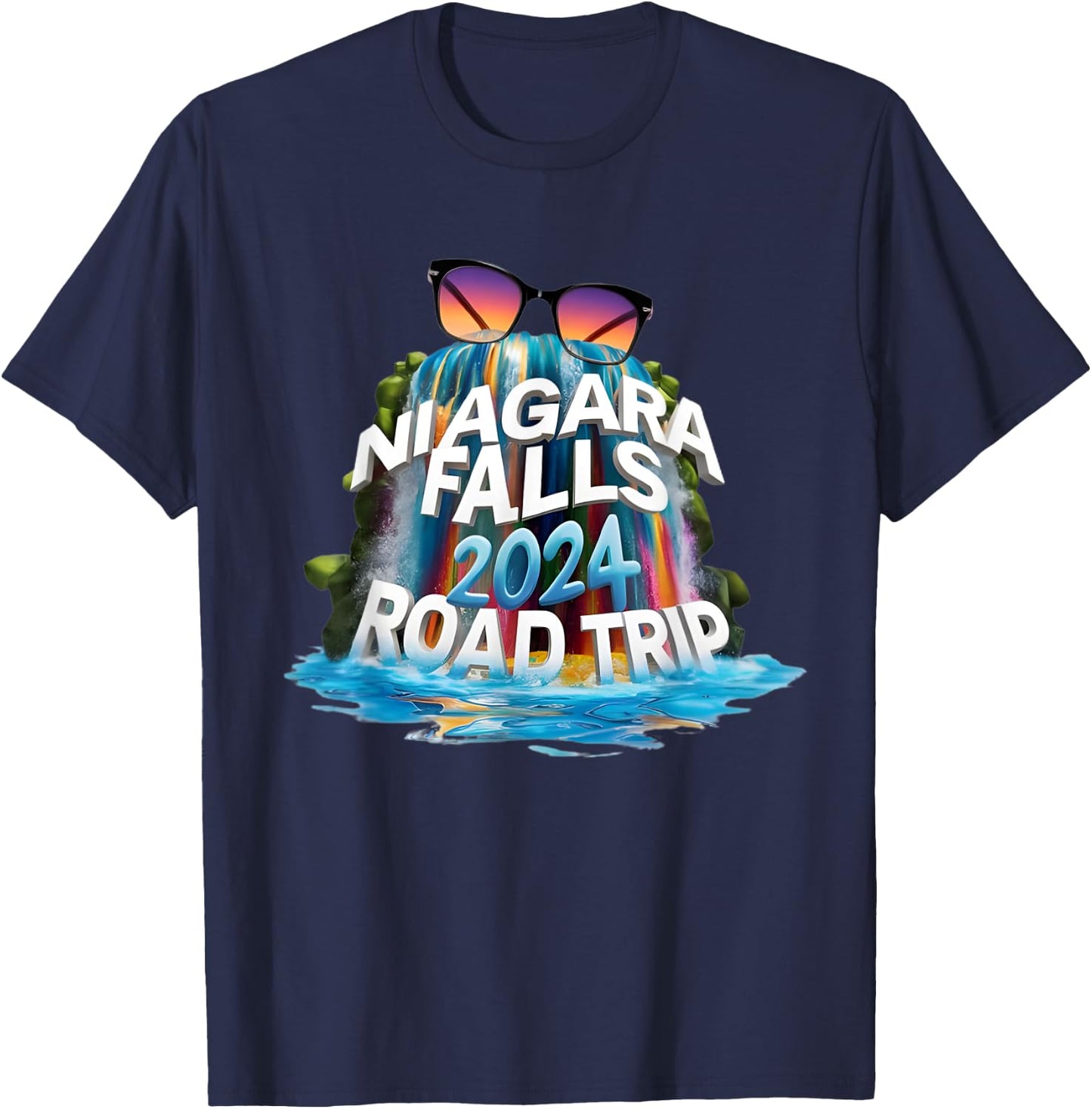 Road Trips Squad Niagara Falls Souvenirs Family 2024 Design T-Shirt - T-Shirt | Navy