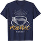 Monday Vintage Coffee Manic For Coffee Lover T-Shirt - T-Shirt | Navy