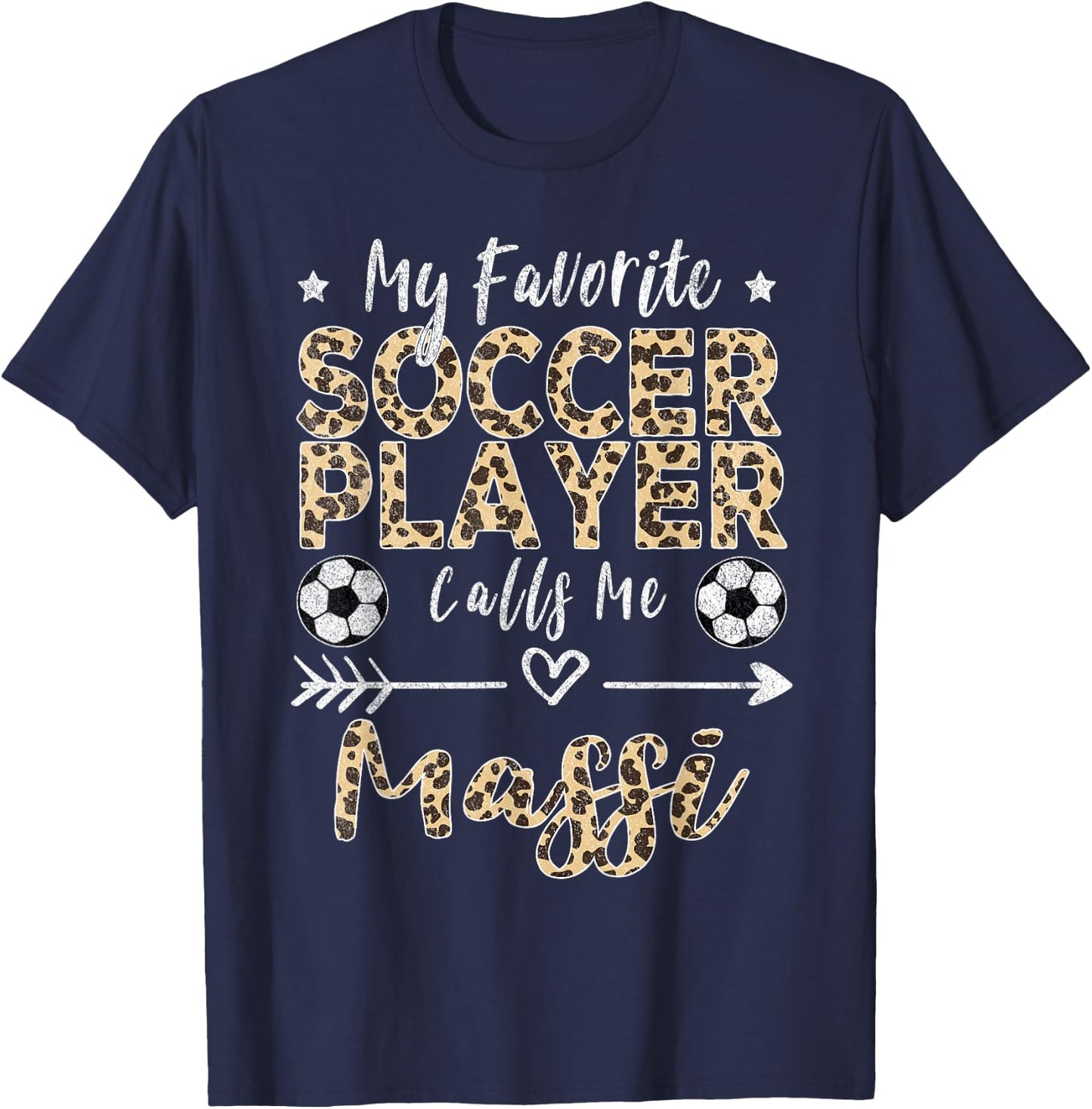 My Favorite Soccer Player Calls Me Massi Indian Aunt T-Shirt - T-Shirt | Navy