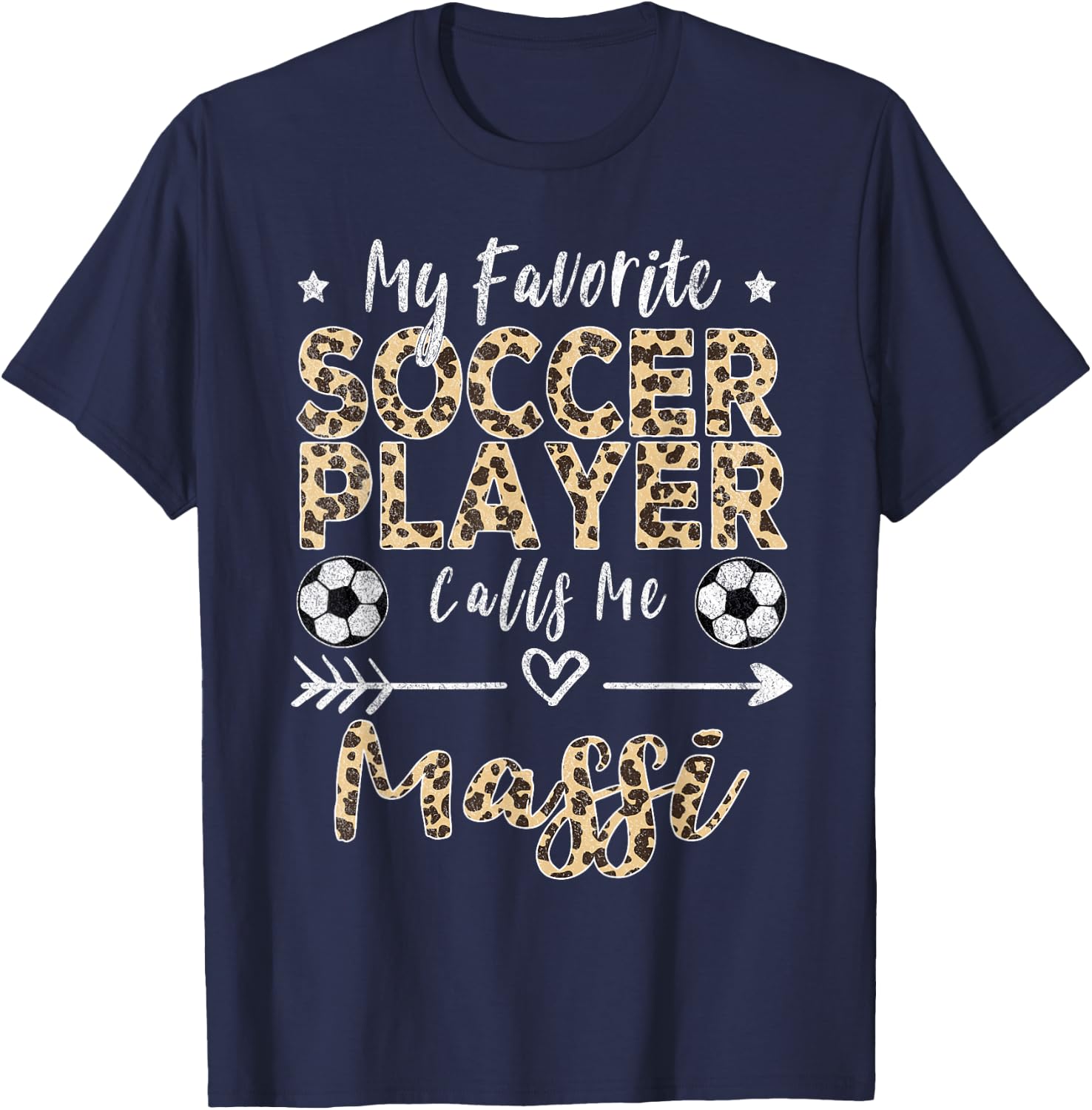 My Favorite Soccer Player Calls Me Massi Indian Aunt T-Shirt - T-Shirt | Navy