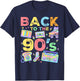 Back To 90's 1990s Vintage Style Nineties Retro Party T-Shirt - T-Shirt | Navy