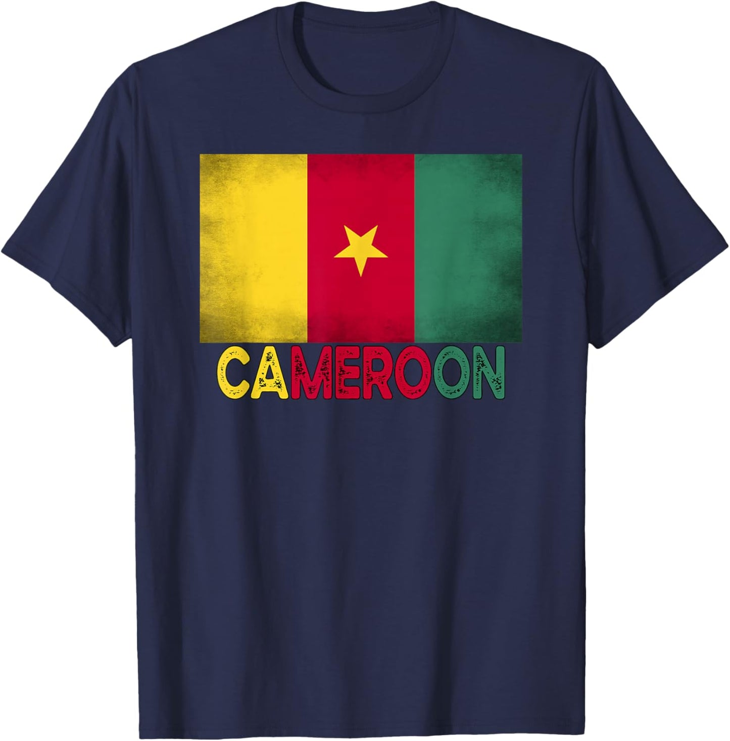 Cameroon Flag Vintage Pride In My DNA Women Kids T-Shirt - T-Shirt | Navy