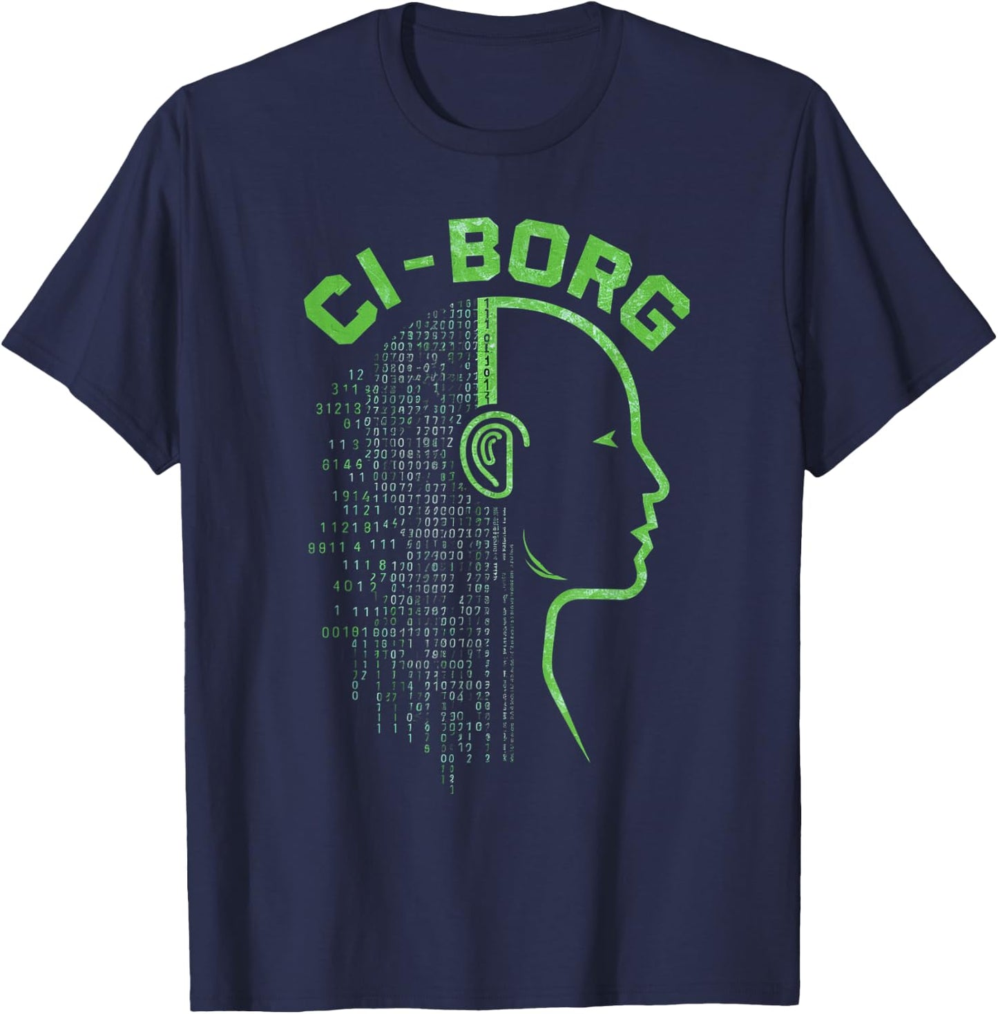 Cochlear Implant Awareness Hearing Loss T-Shirt - T-Shirt | Navy