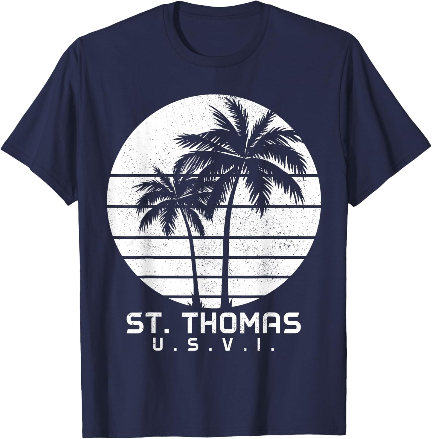 St. Thomas US Virgin Islands Pride Vacation USVI Vintage T-Shirt - T-Shirt | Navy