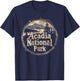 Acadia - US National Park Vintage Men Women Kids Retro T-Shirt - T-Shirt | Navy