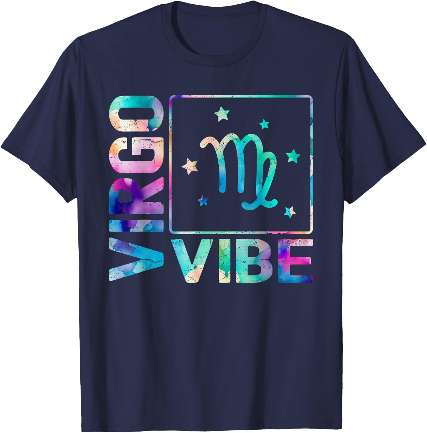 Virgo Vibe Cool Tie-Dye Zodiac Gifts, Virgo T-Shirt - T-Shirt | Navy