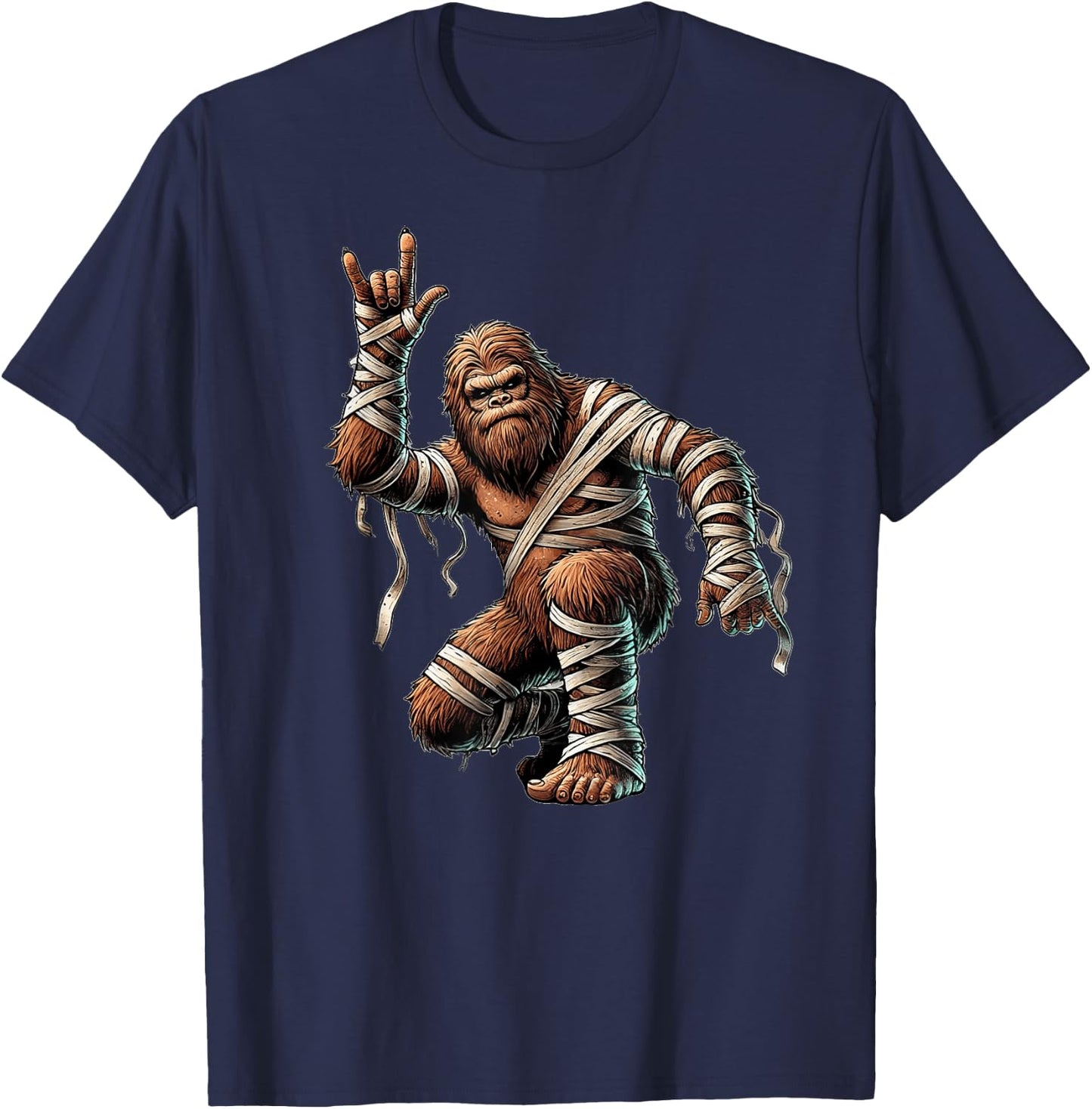 Bigfoot Sasquatch Halloween Bigfoot Women Kids T-Shirt - T-Shirt | Navy