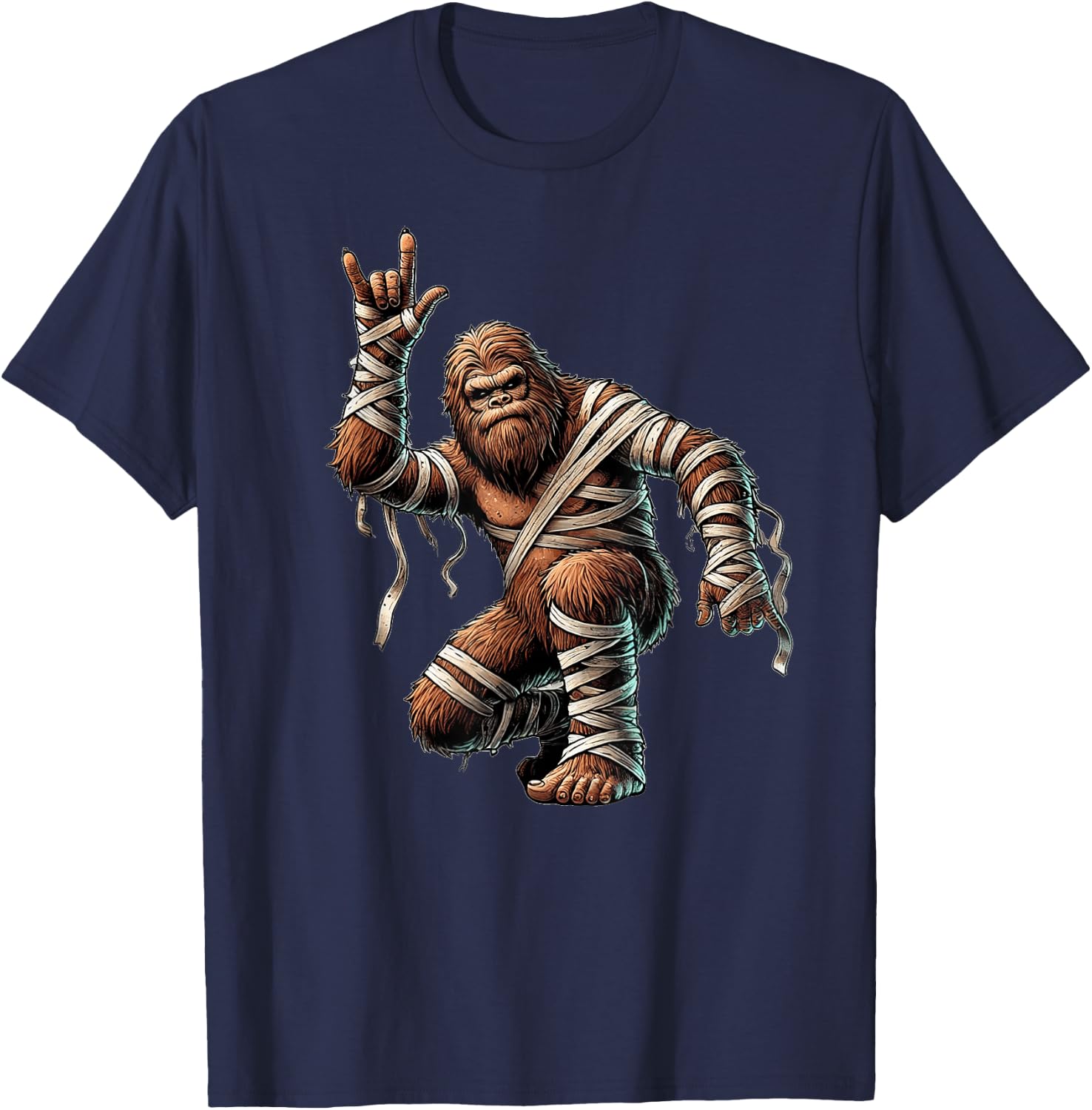 Bigfoot Sasquatch Halloween Bigfoot Women Kids T-Shirt - T-Shirt | Navy