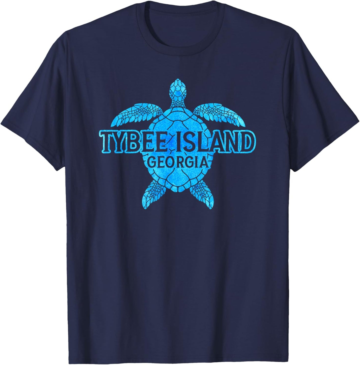 Tybee Island Georgia Sea Turtle Boys Girls Souvenir T-Shirt - T-Shirt | Navy