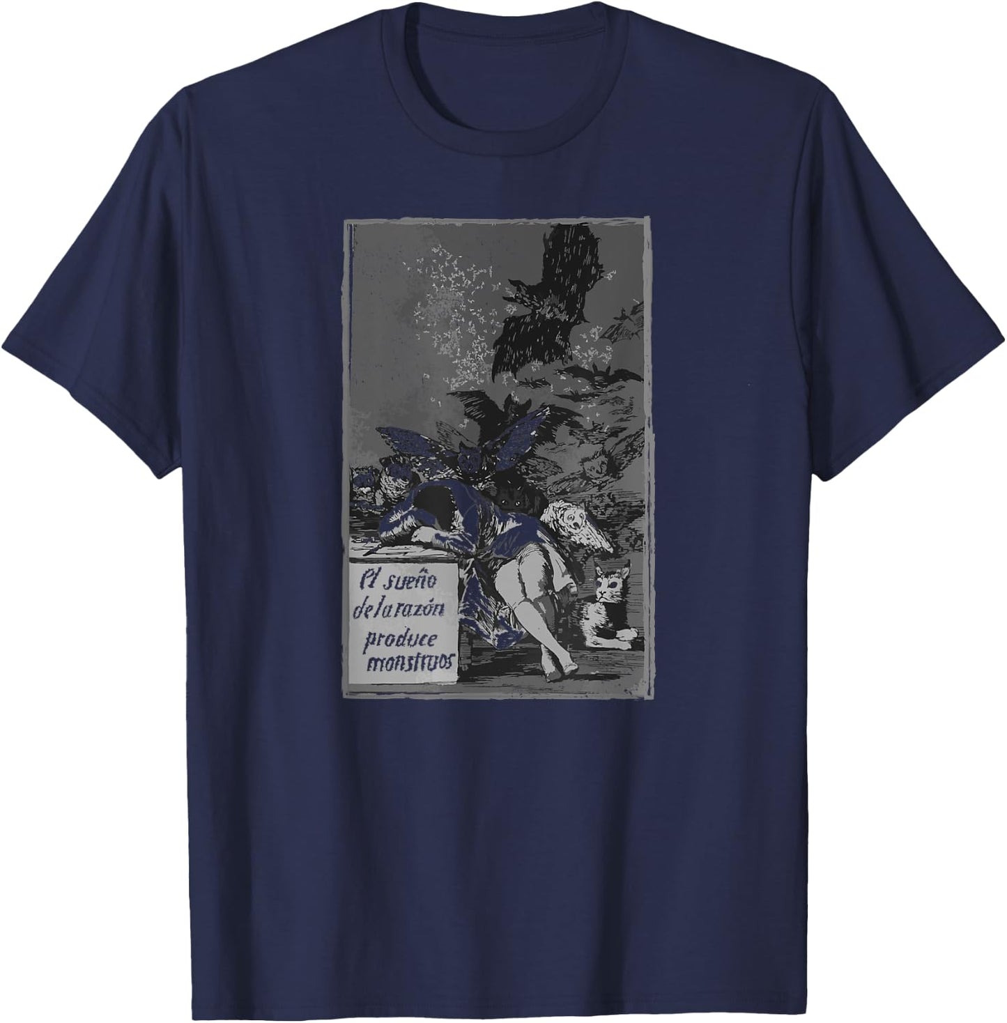 Spanish Francisco Goya Sleep of Reason T-Shirt - T-Shirt | Navy