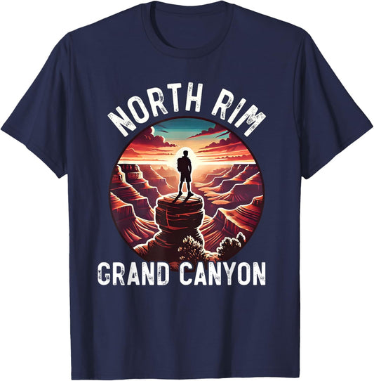 North Rim Grand Canyon I Hiked The Grand Canyon Outdoor Fun T-Shirt - T-Shirt | Navy