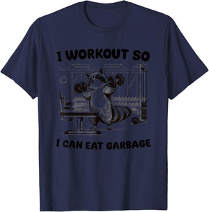 I Workout So I Can Eat Garbage Gym T-Shirt - T-Shirt | Navy