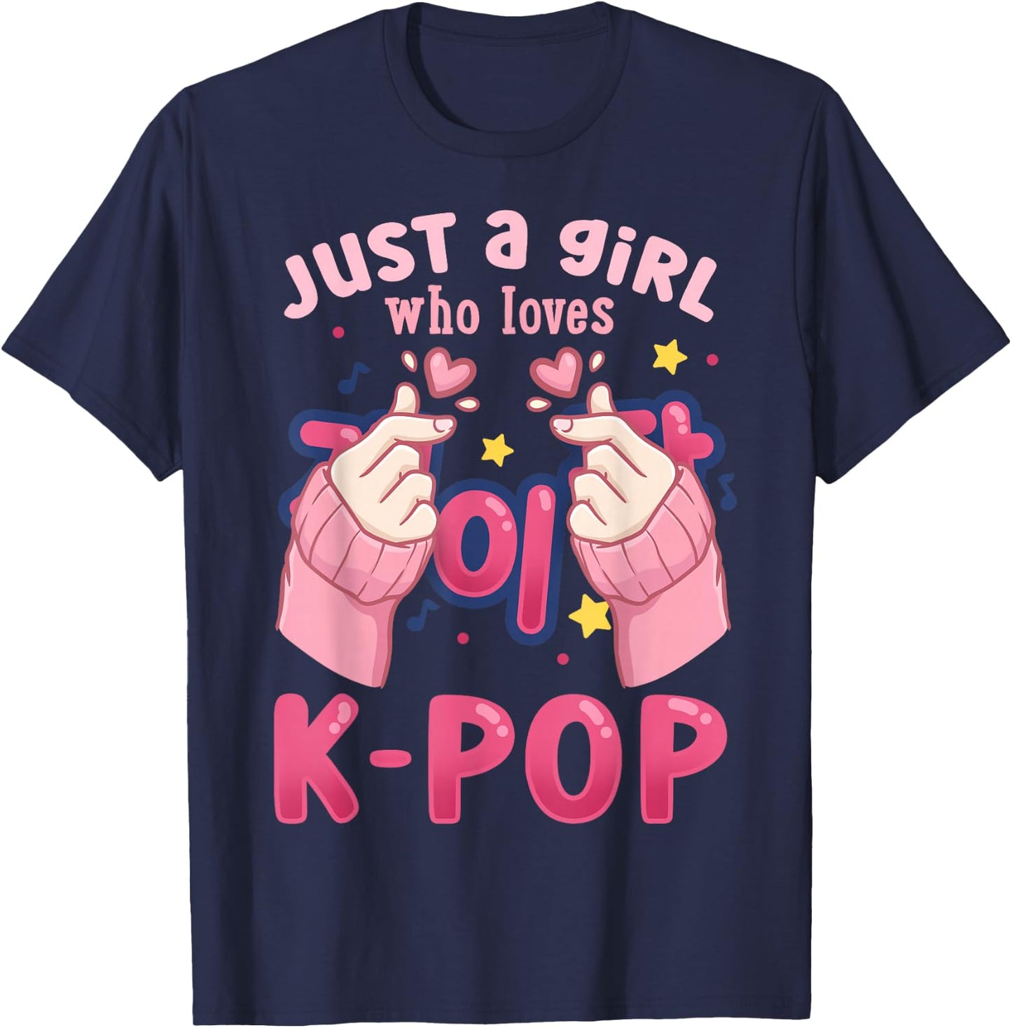 K-Pop Just a Girl Who Loves K-Pop T-Shirt - T-Shirt | Navy