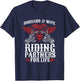 Motorcycle Biker Husband Wife Partners For Life Wedding T-Shirt - T-Shirt | Navy