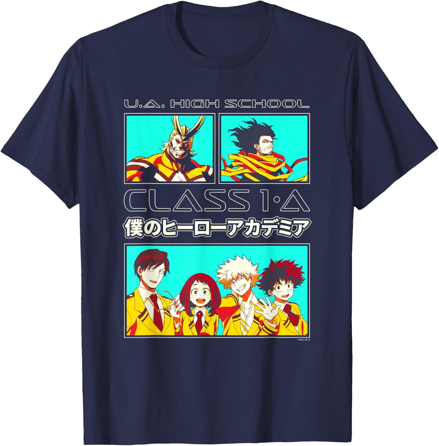 My Hero Academia Class 1-A Students Anime T-Shirt - T-Shirt | Navy