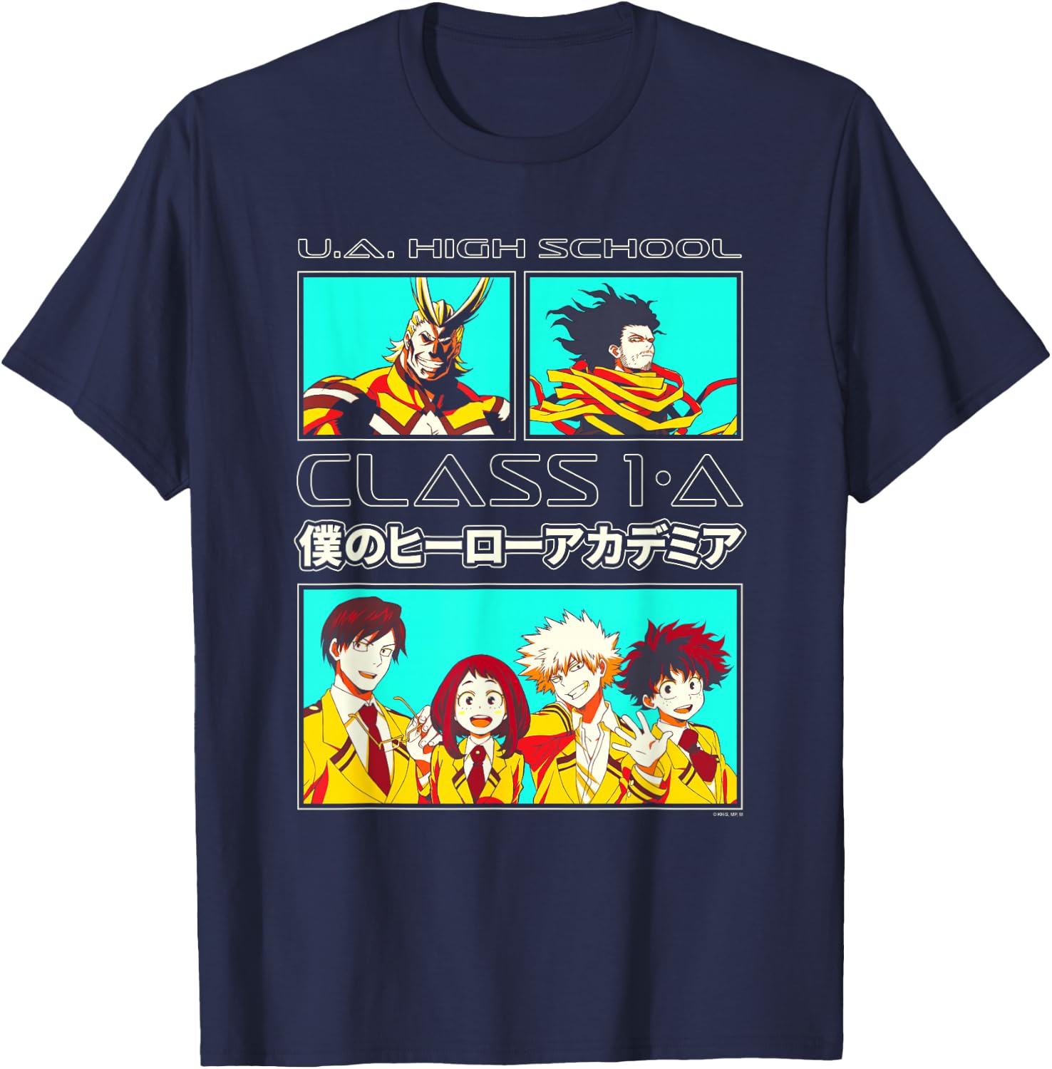 My Hero Academia Class 1-A Students Anime T-Shirt - T-Shirt | Navy