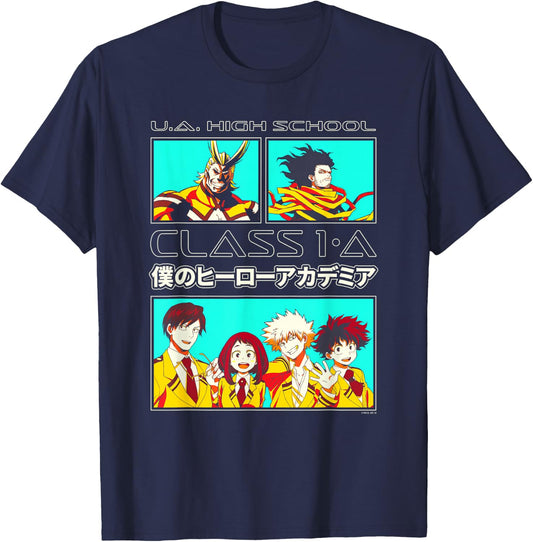 My Hero Academia Class 1-A Students Anime T-Shirt - T-Shirt | Navy