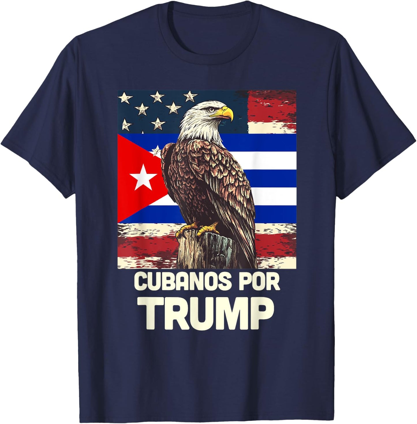Cubanos Por Trump T-Shirt - T-Shirt | Navy