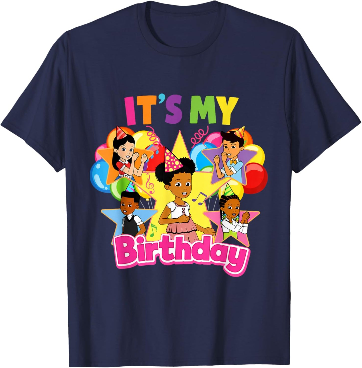 It's My Birthday Girl Gracie Pink Doll Family Decorations T-Shirt - T-Shirt | Navy