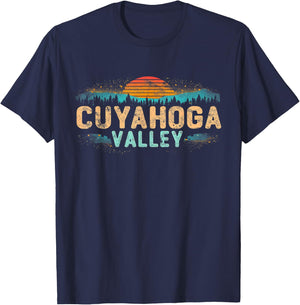 Cuyahoga Valley - US National Park Vintage Men Women Ohio T-Shirt - T-Shirt | Navy