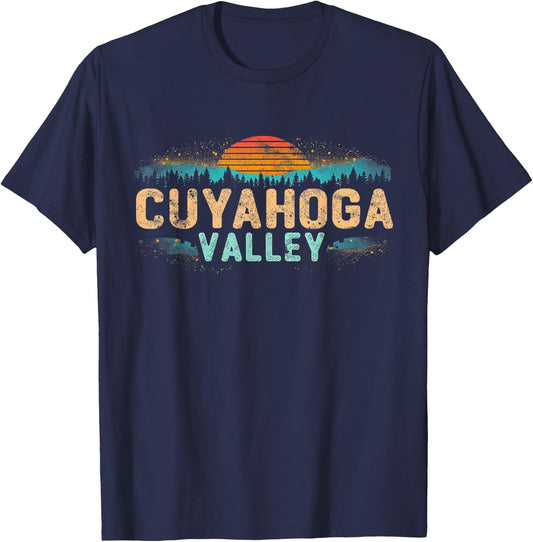 Cuyahoga Valley - US National Park Vintage Men Women Ohio T-Shirt - T-Shirt | Navy