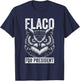 Flaco For President Eurasian Eagle Owl Distressed T-Shirt - T-Shirt | Navy