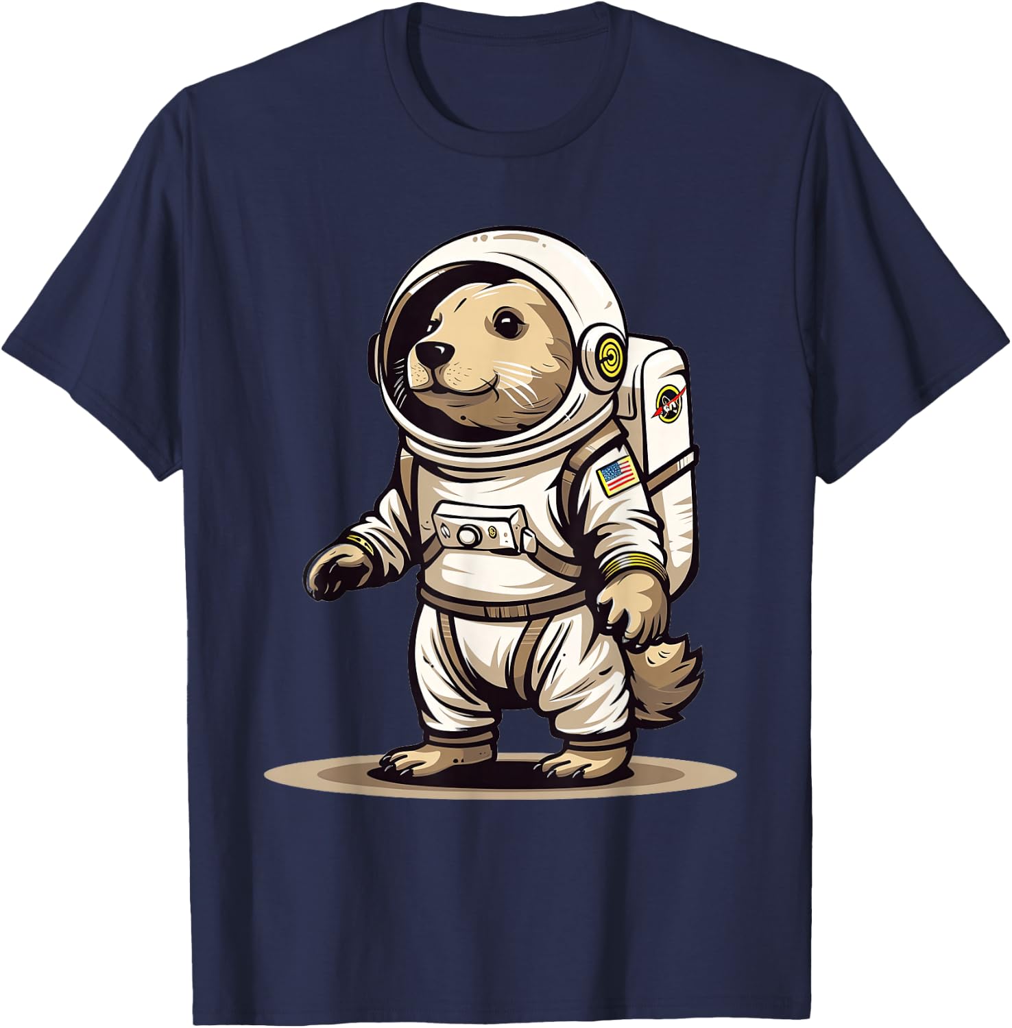 Prairie Dog As An Astronaut T-Shirt - T-Shirt | Navy