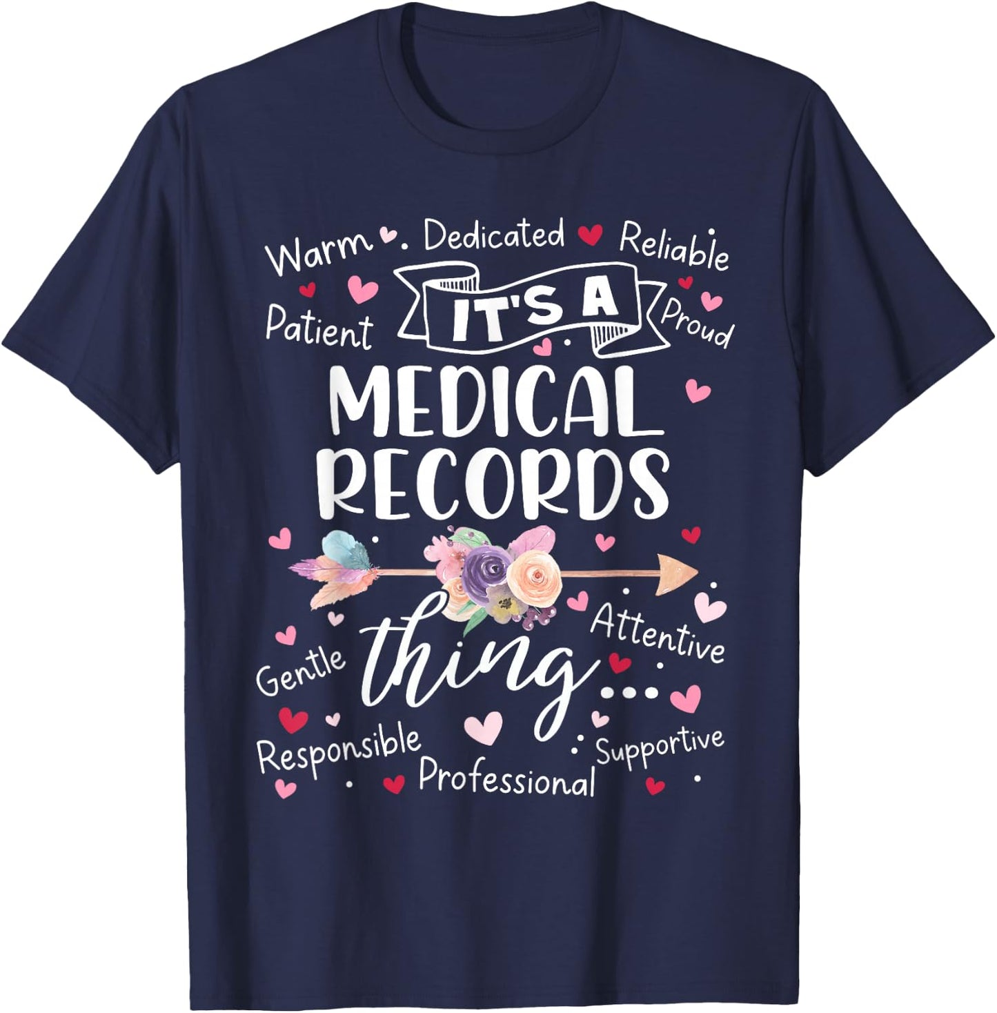 Medical Records Director Squad Team Crew Medical Clerk Women T-Shirt - T-Shirt | Navy