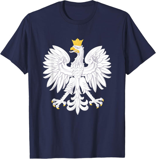 Poland Flag Pride Eagle Polish Roots Polska T-Shirt - T-Shirt | Navy
