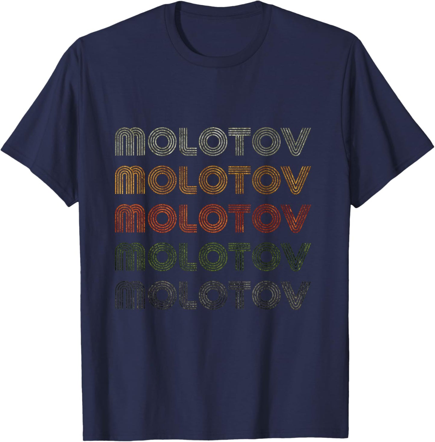 Love Heart Molotov Grunge Vintage Style Black Molotov T-Shirt - T-Shirt | Navy