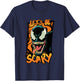 Marvel Classic Halloween Let's Be Scary Venom Portrait T-Shirt - T-Shirt | Navy