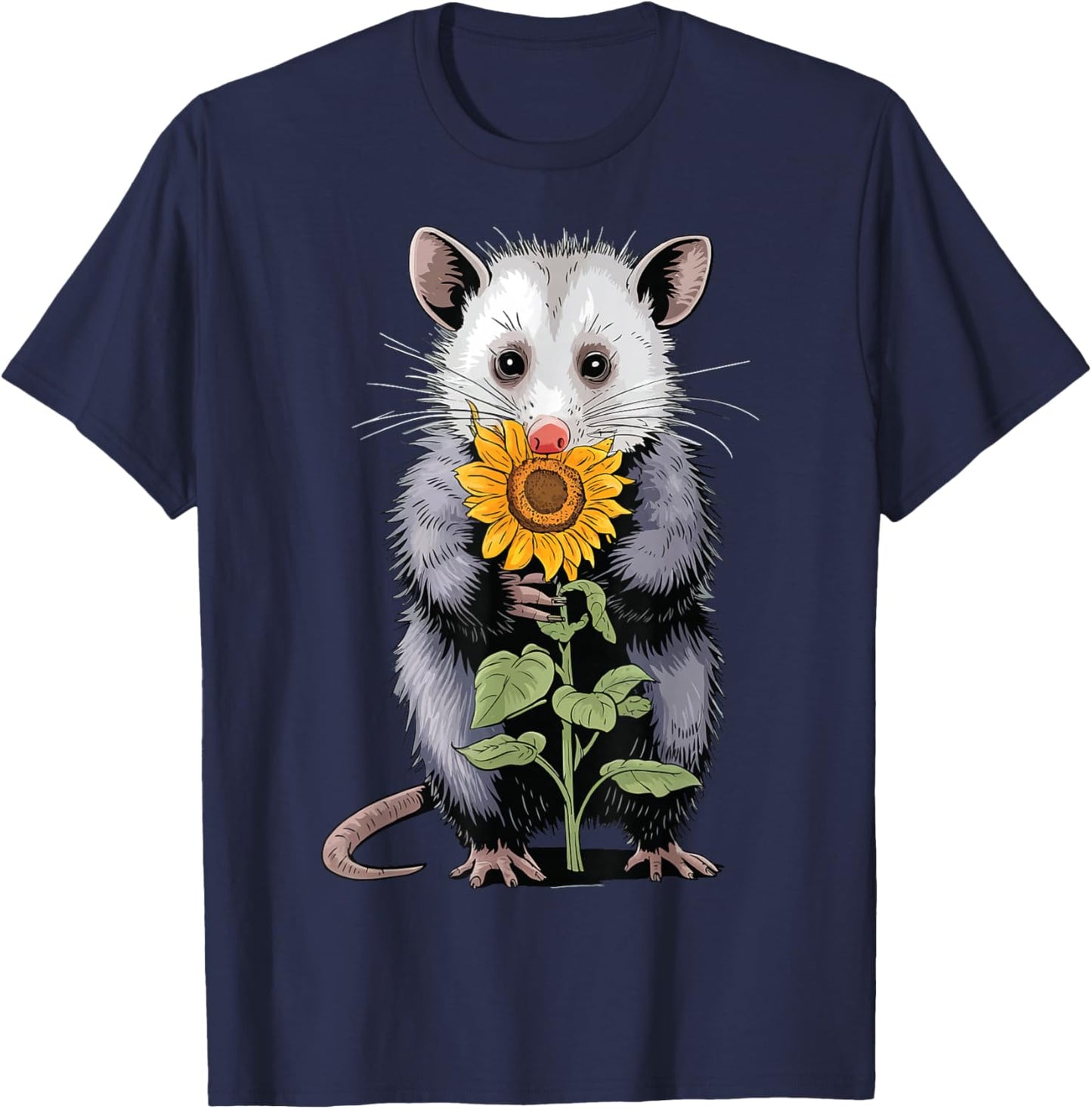 Opossum Sunflower T-Shirt - T-Shirt | Navy